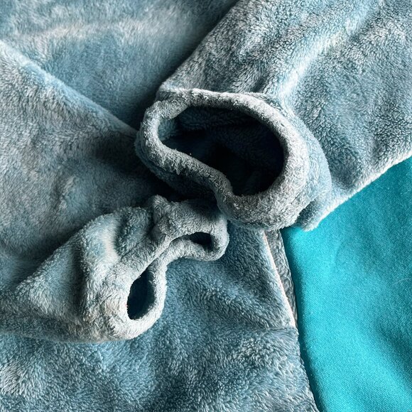 The North Face teal crossover fleece hoodie - Picture 8 of 12
